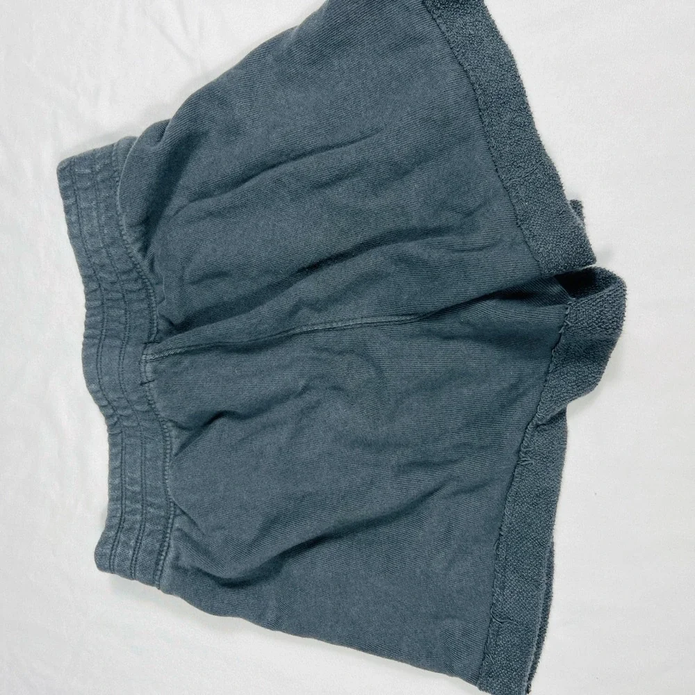 Aerie Womens XS Grey High Waisted French Terry Sweat Shorts Button Pocket Lounge